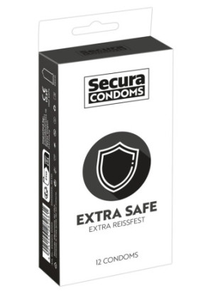 Préservatifs lubrifiés, plus épais, en latex x12 avec réservoir Extra Safe 53 mm - R416614